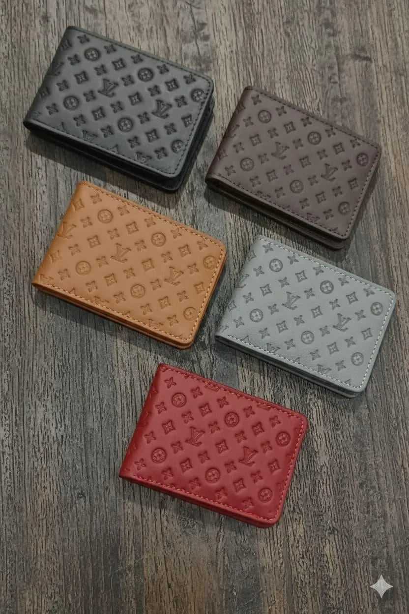 Luxury LV Leather Wallet Black Men's